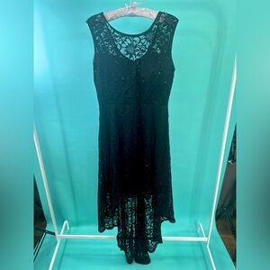 Black Sparkly High Low Semi Formal Dress from the black collection